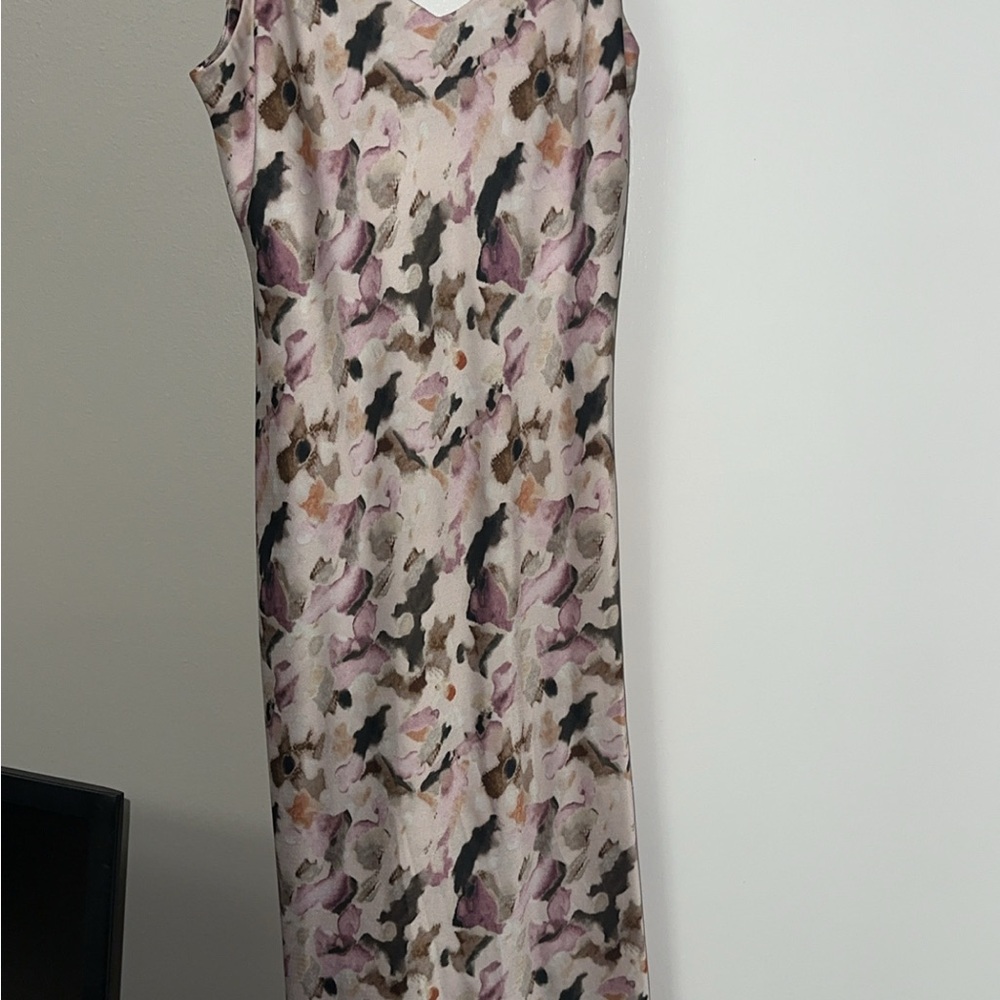 ADORA Artistic Midi Dress in Pink and Black